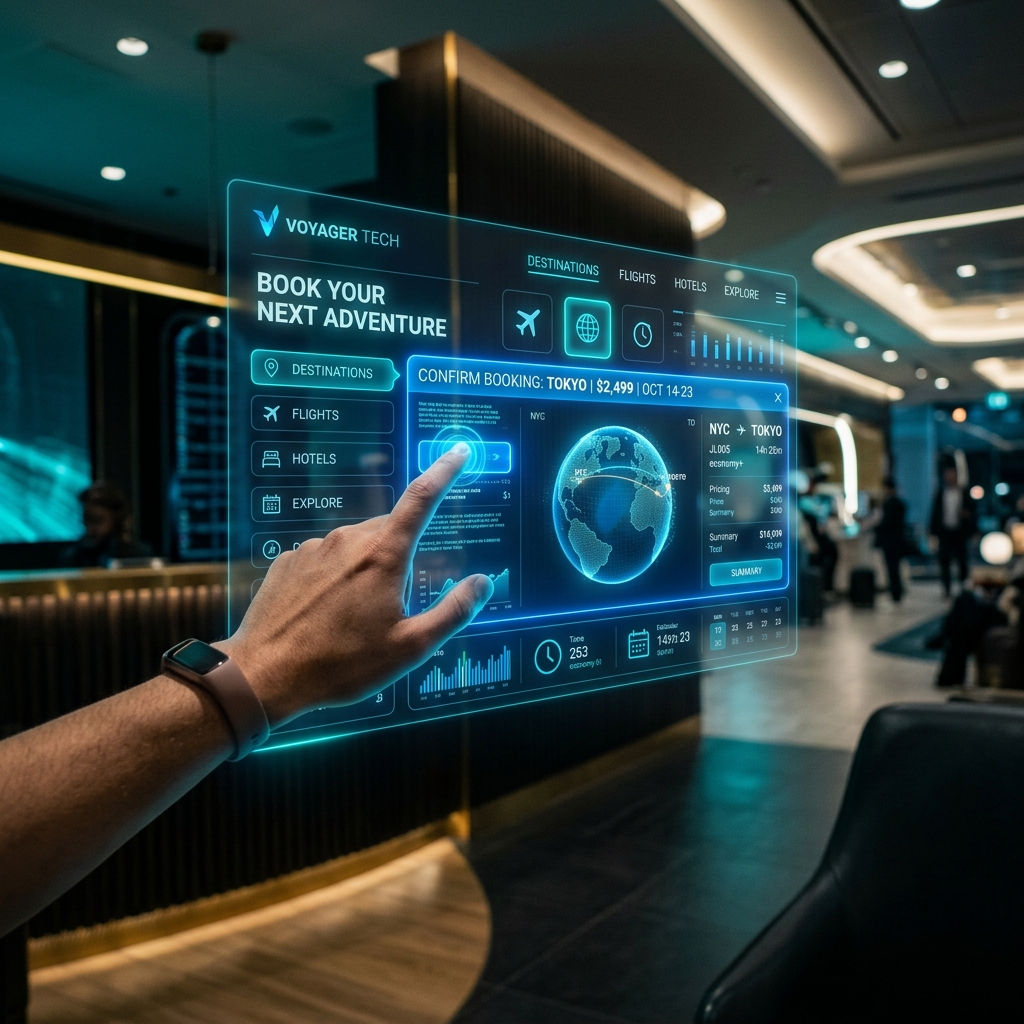 Futuristic travel booking technology